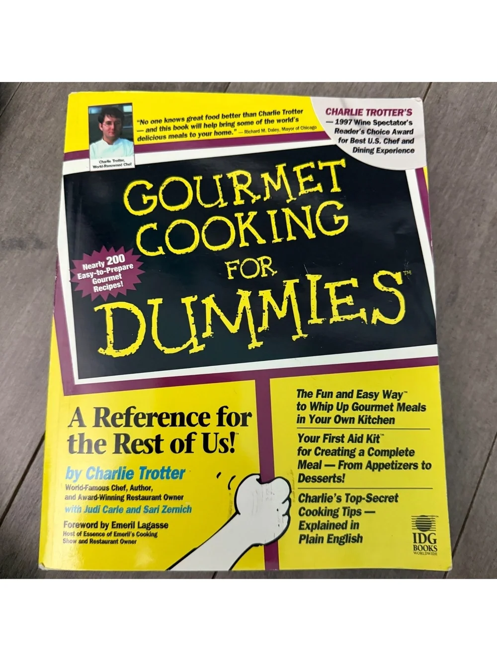 Gourmet Cooking for Dummies Book by Charlie Trotter